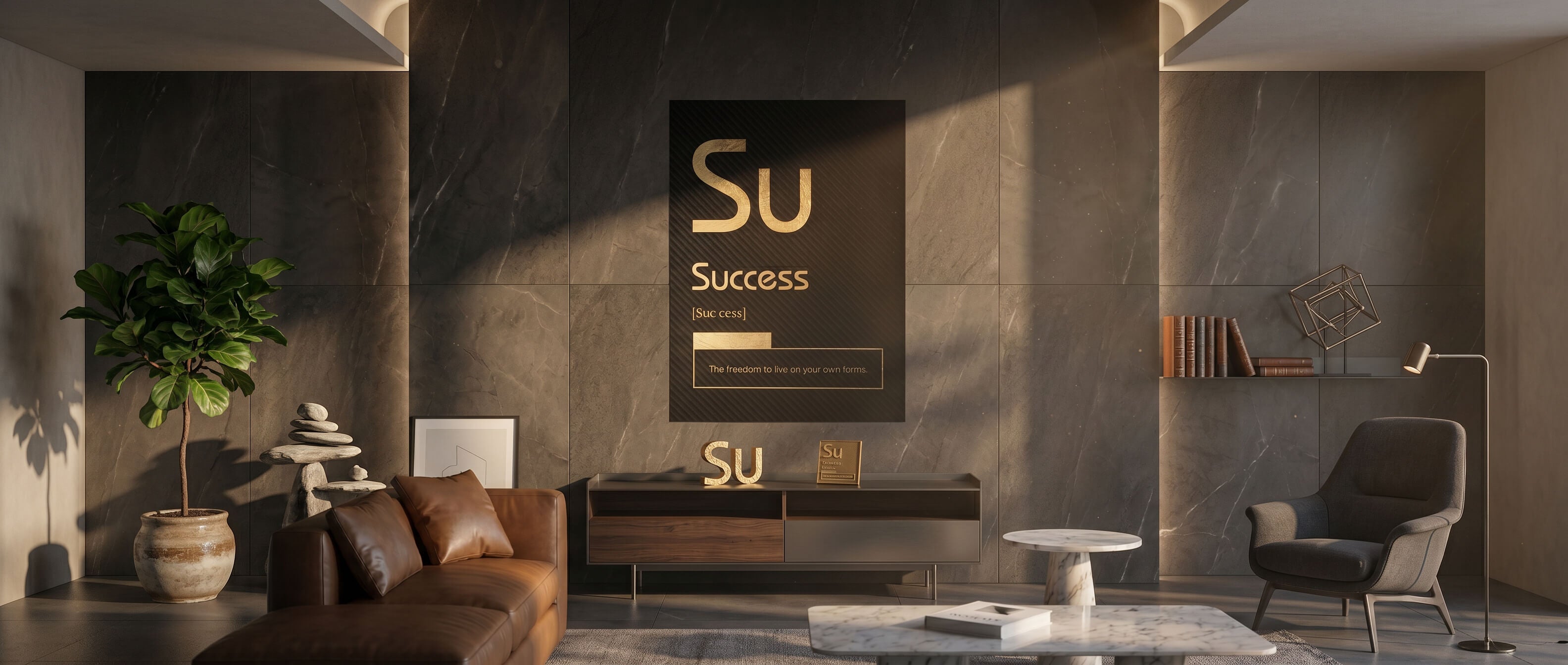 DOTCOMCANVAS® Success (Su) Poster Schwarz – Banner