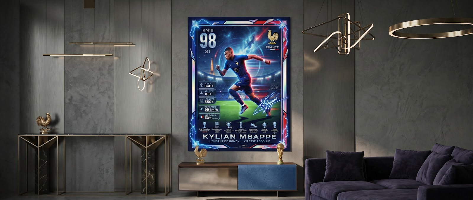 Mbappé Trade Card Poster Banner