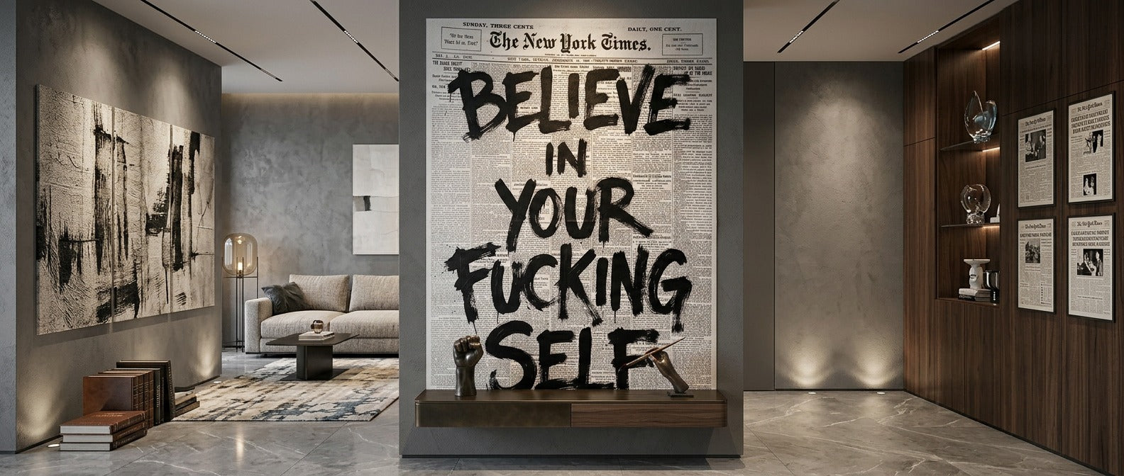 Believe in your f***ing self Poster Banner