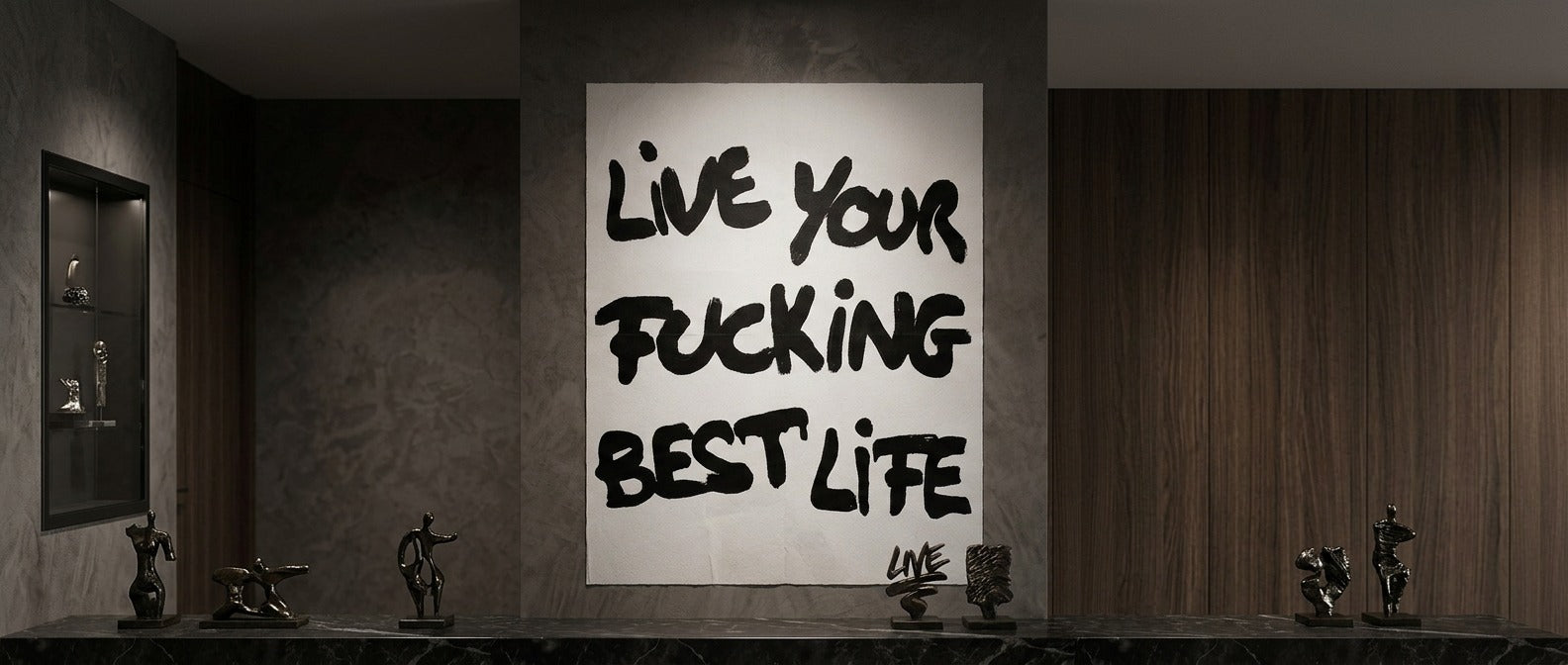 DOTCOMCANVAS live your f***ing best life Poster Banner