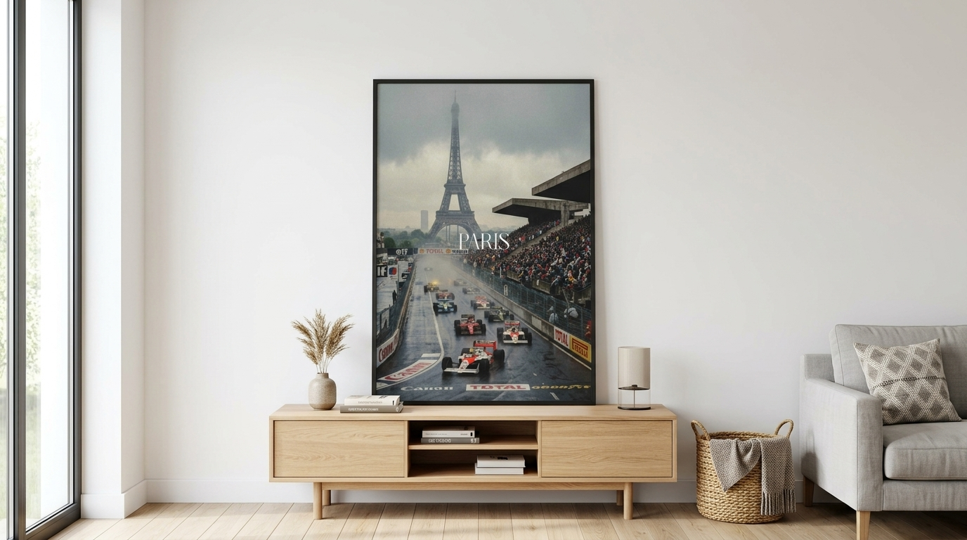 DOTCOMCANVAS Paris F1 Poster Banner Wohnambiente