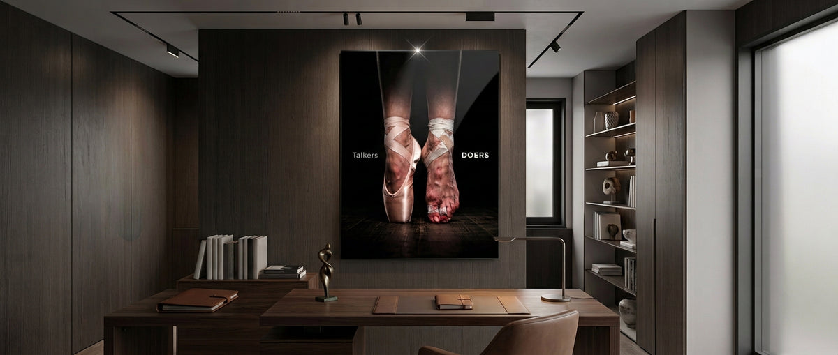 Acrylglasbild Talkers Vs Doers Ballet Website Banner