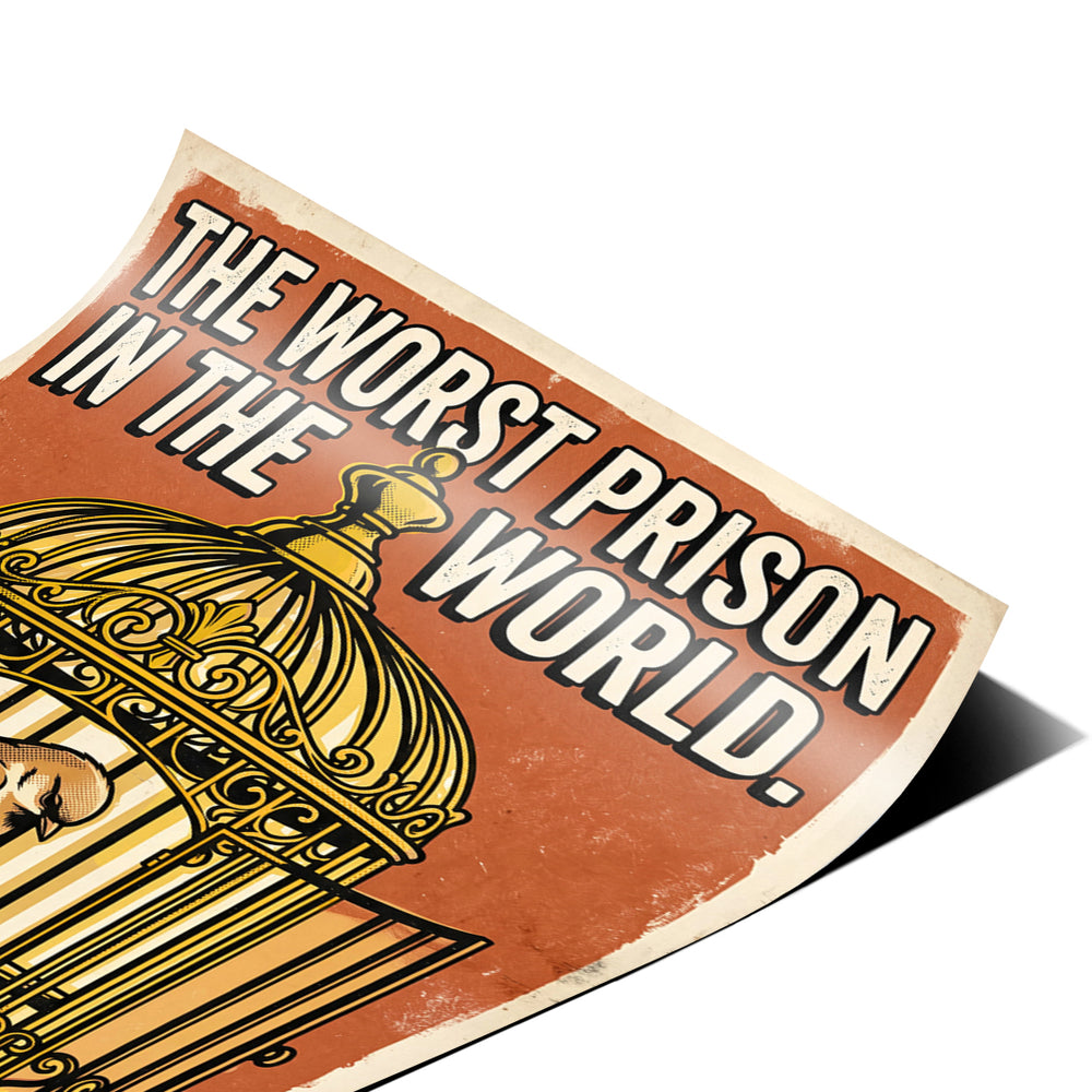 Eckdetail des Posters The Worst Prison In The World
