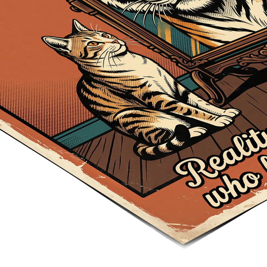 Eckdetail des Posters Be Delusional