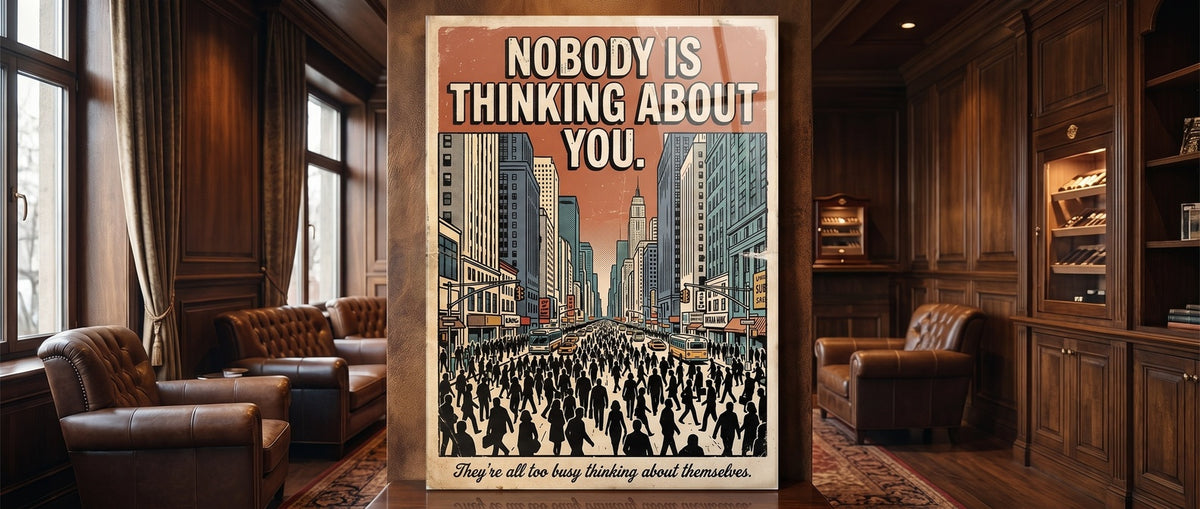 Acrylglasbild Nobody Is Thinking About You Website Banner
