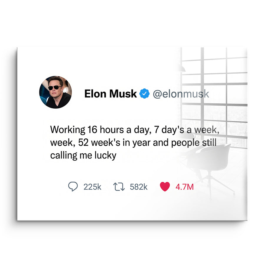Twite – Elon Musk – Acrylic glass – front