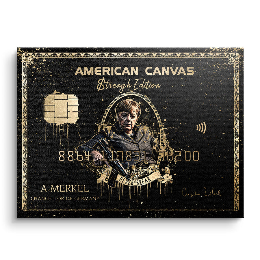Royal American Canvas – Angela Merkel – front