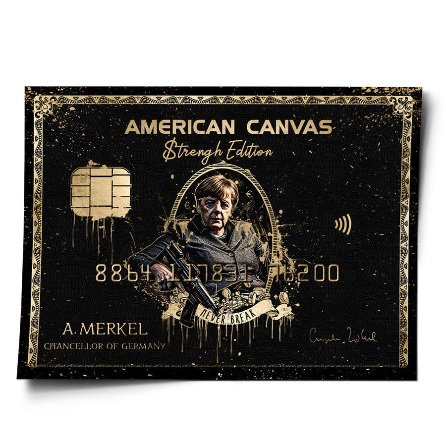Royal American Canvas – Angela Merkel - Poster – Vorderseite