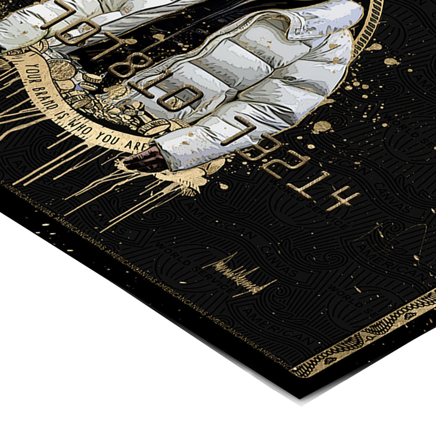 Eckdetail des Posters Royal American Canvas Trump