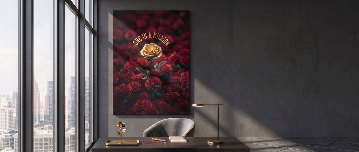 Leinwandbild One in a Million in Red Website Banner