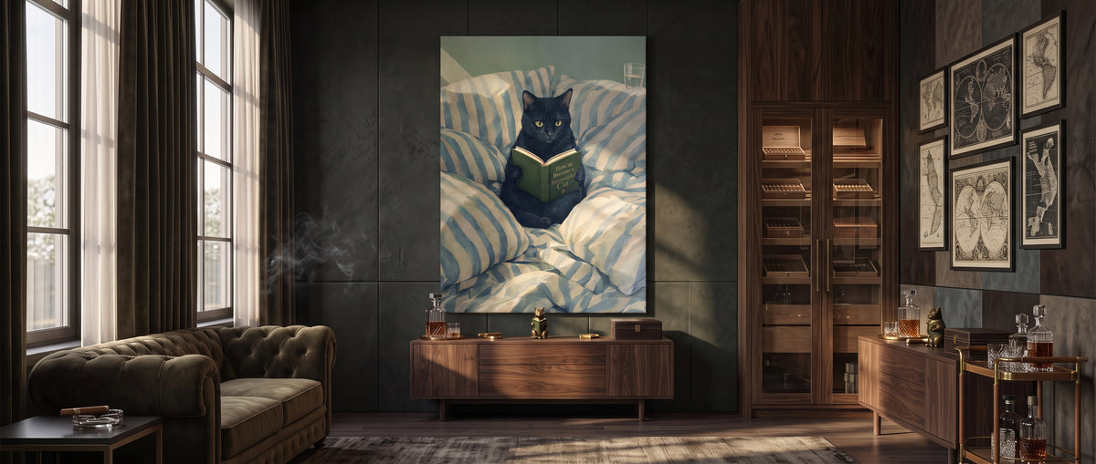 Leinwandbild How to Become a Successful Cat Website Banner