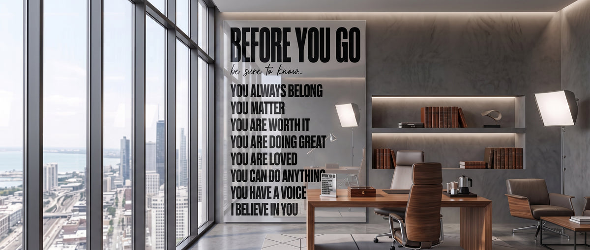 Acrylglasbild Before You Go Website Banner