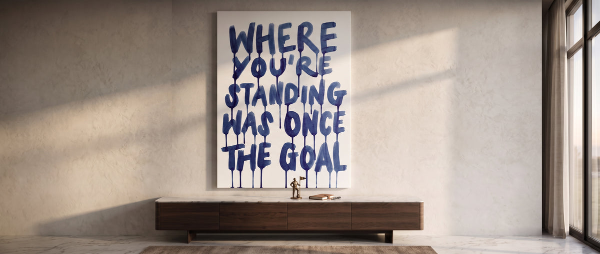 Leinwandbild Where You're Standing Was Once The Goal Website Banner