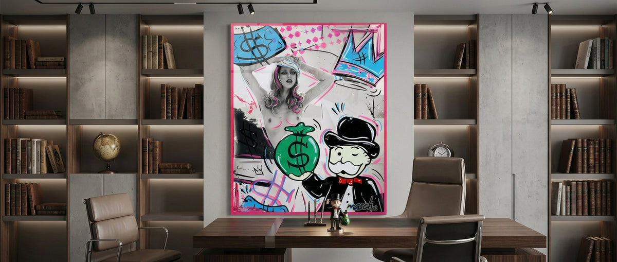 Acrylglasbild Money Talks Website Banner