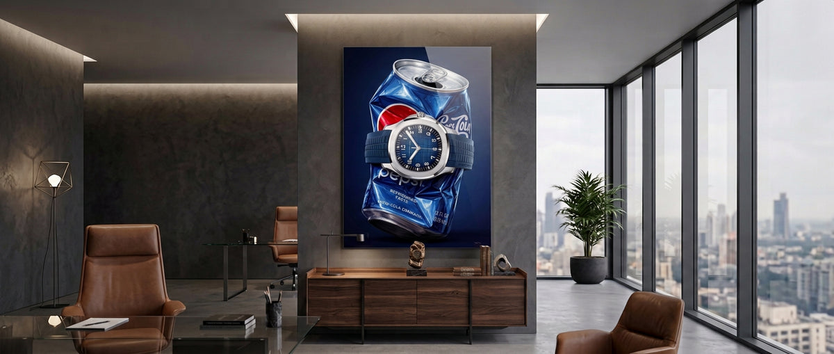 Acrylglasbild Crushed Blue Website Banner