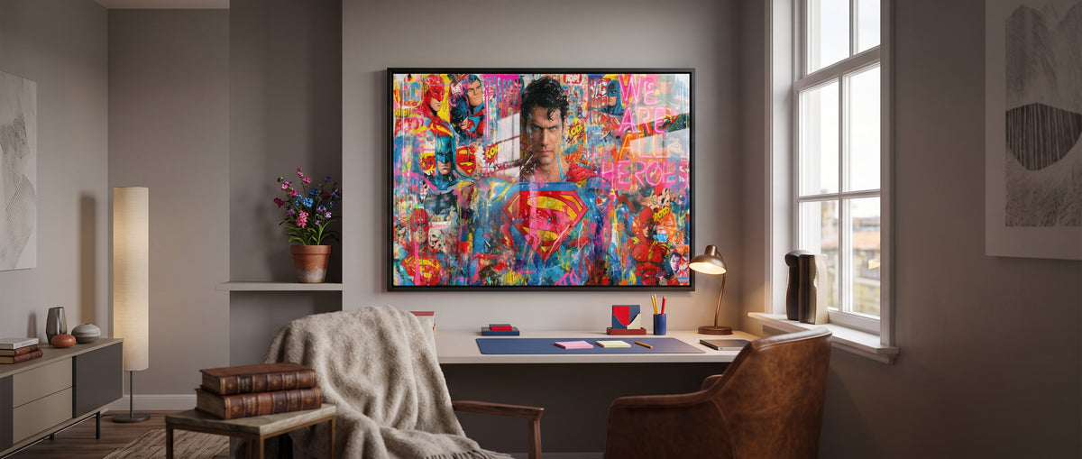Acrylglasbild We Are All Heroes Website Banner