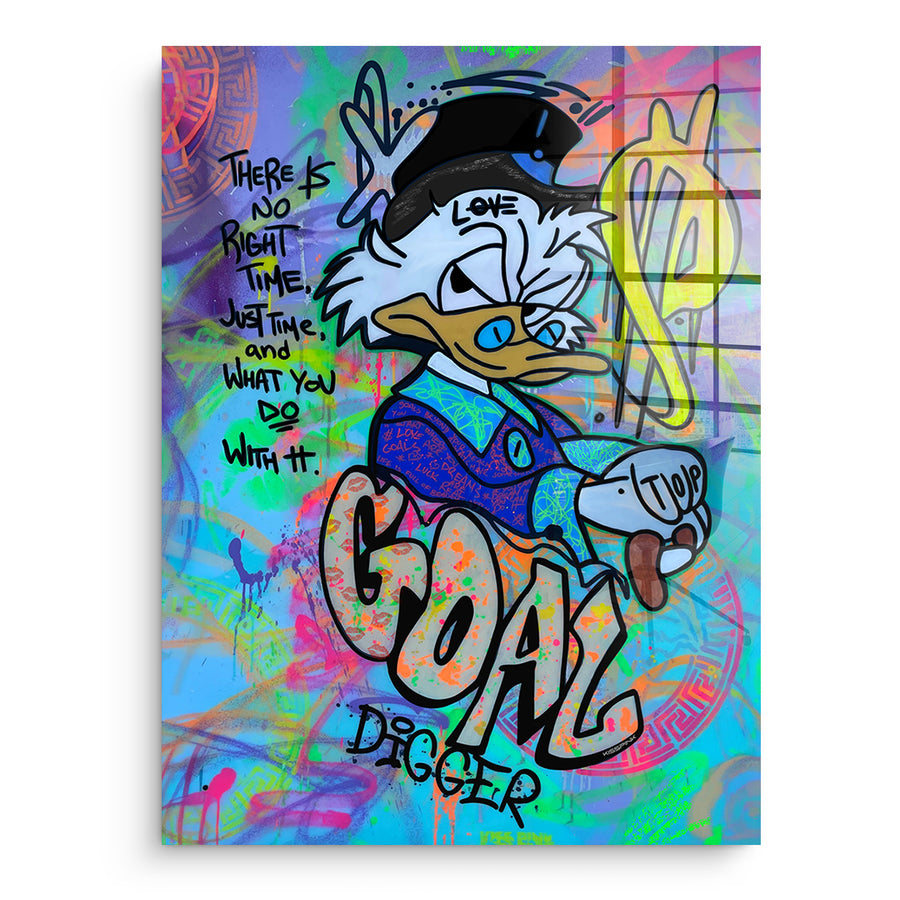 Goal Digger Duck - Acrylglas – Vorderseite