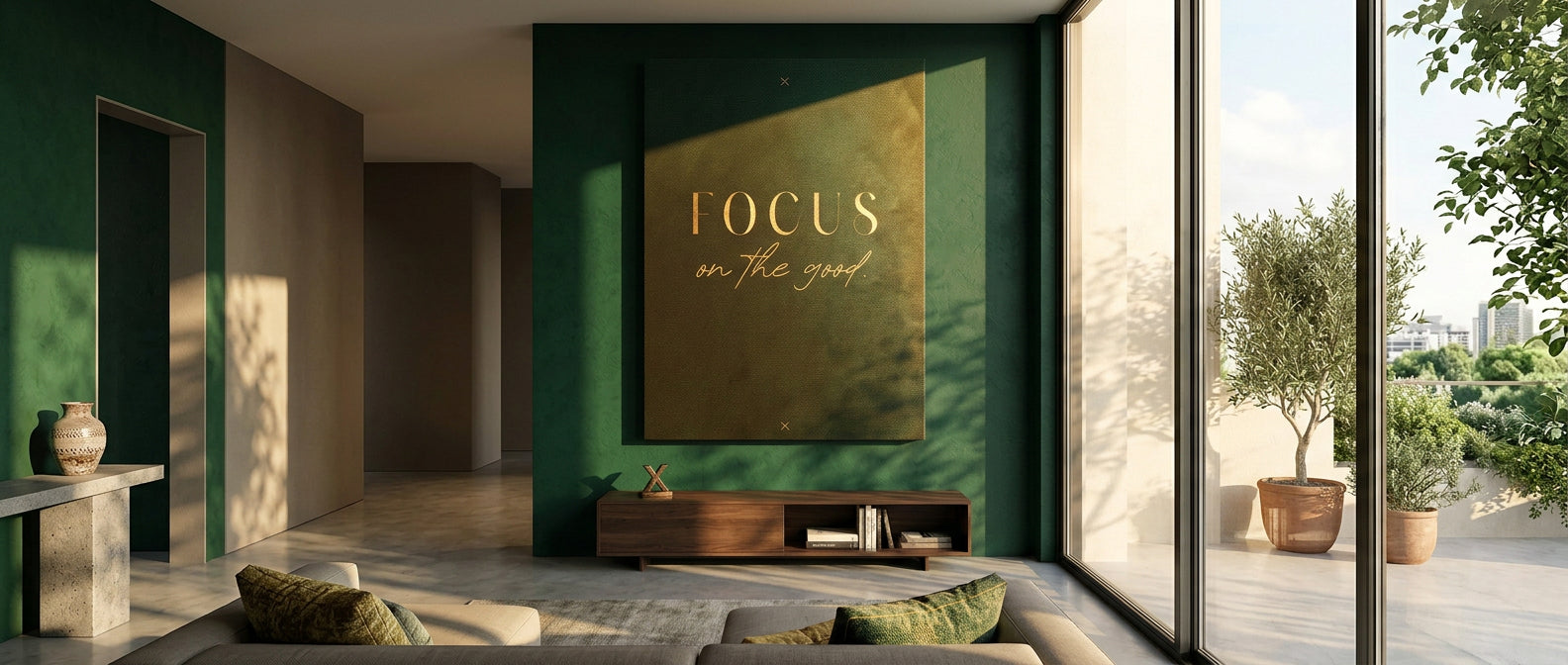 DOTCOMCANVAS FOCUS Leinwandbild Website Banner