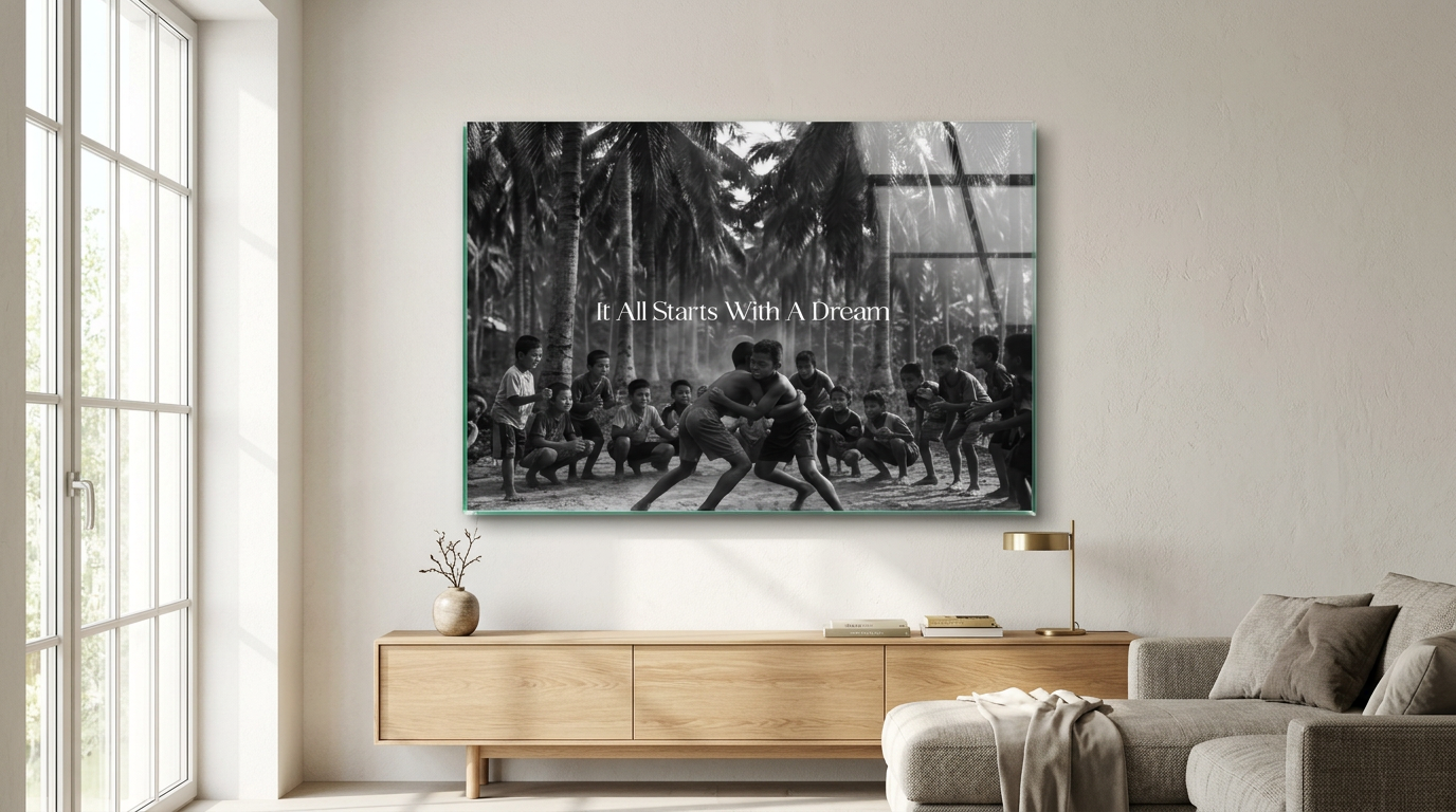 DOTCOMCANVAS 3630 Wrestling Acryl Banner
