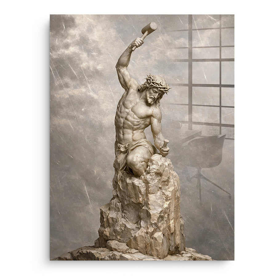 Jesus Sculpture - Acrylglas – Vorderseite