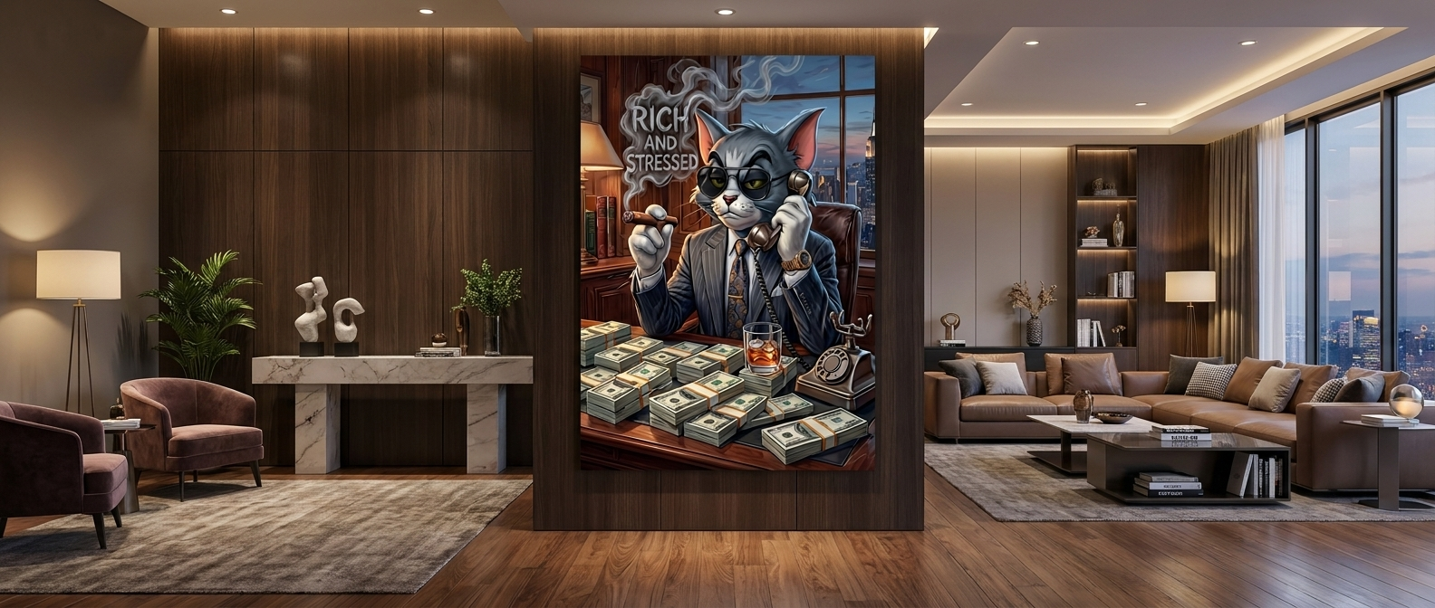 Rich and Stressed - Poster - Website Banner
