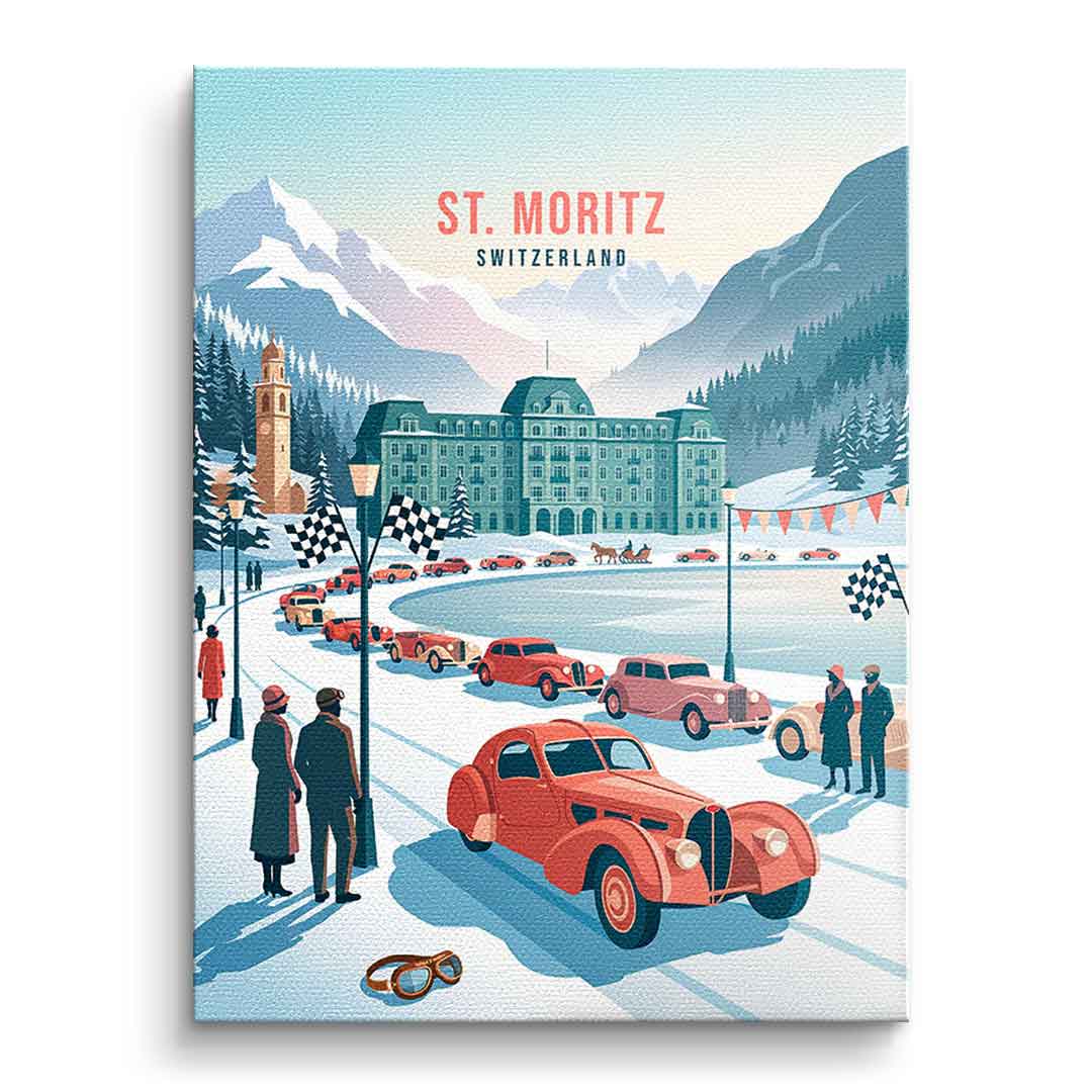 Saint Moritz Leinwandbild