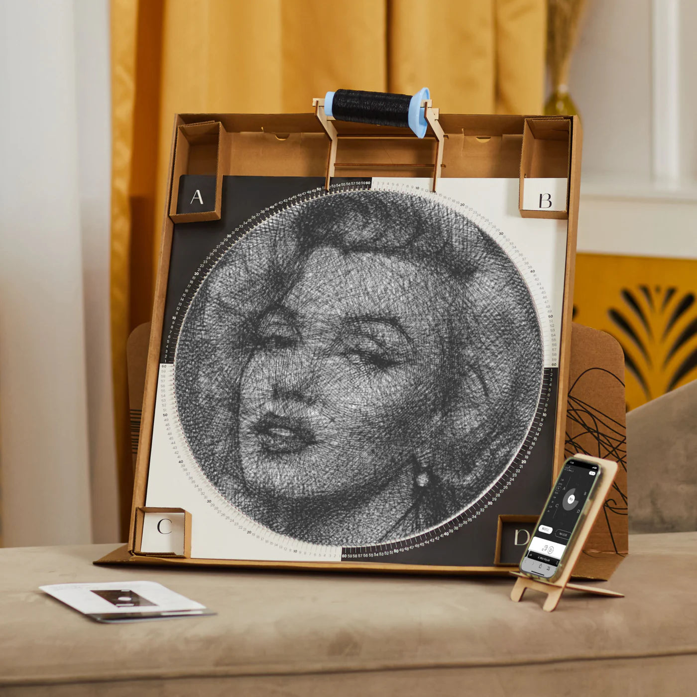 String Art DIY Kit: Artwork to create yourself with app instructions