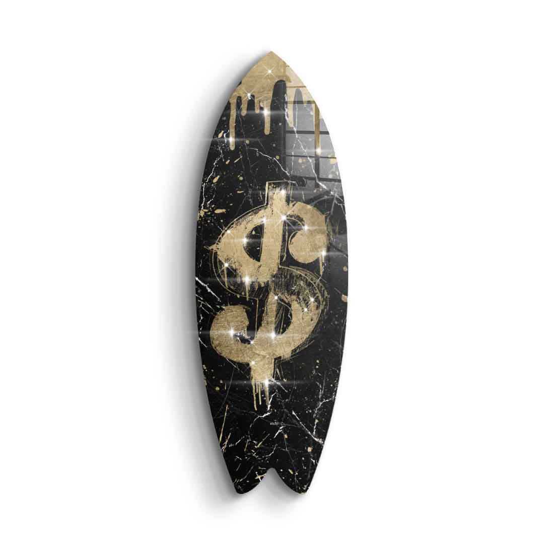 Surfboard Gangster Sign - Blattgold