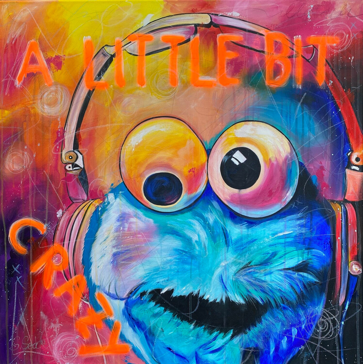 A little bit crazy – Original-Gemälde von Sabrina Seck