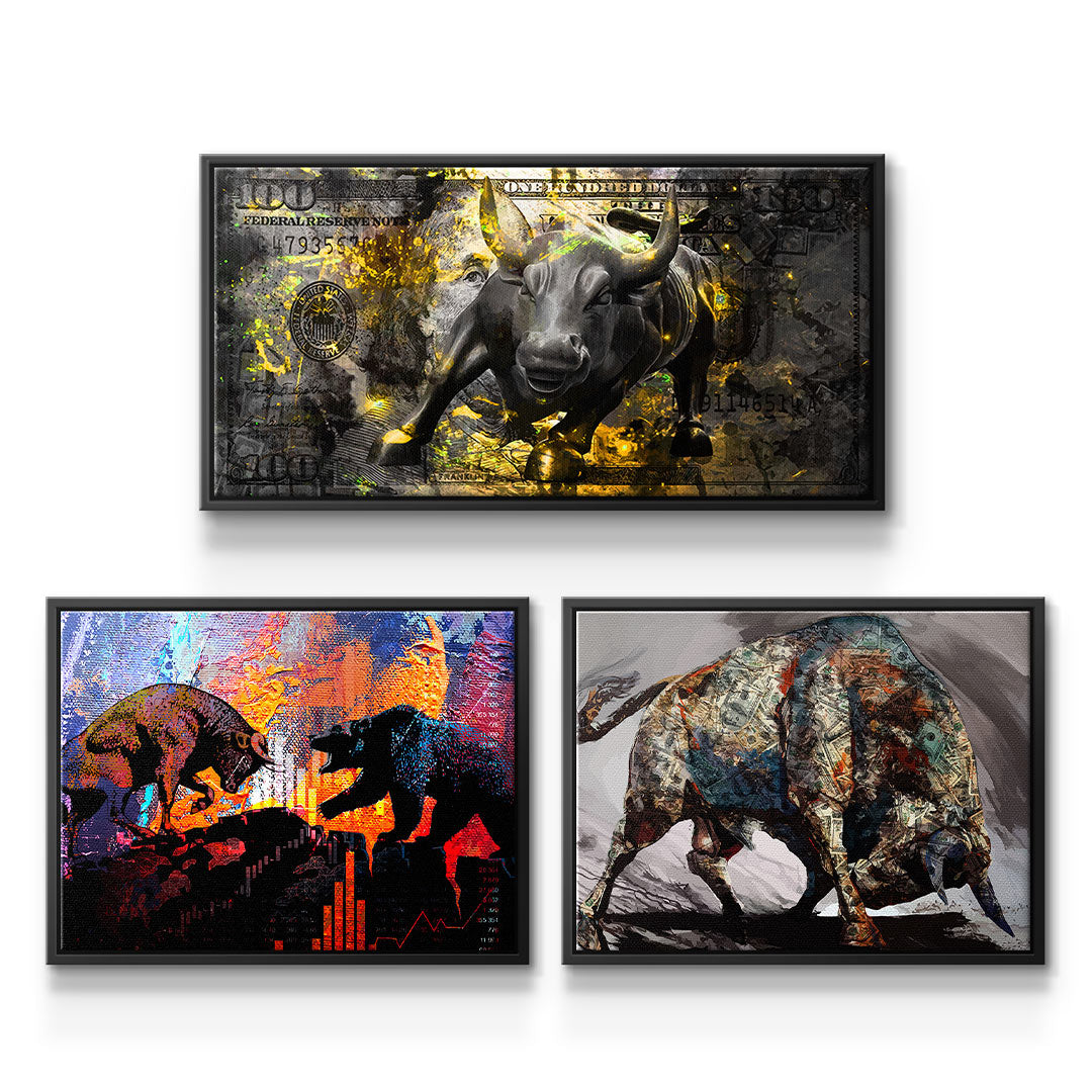 Stock market - Leinwand 3x