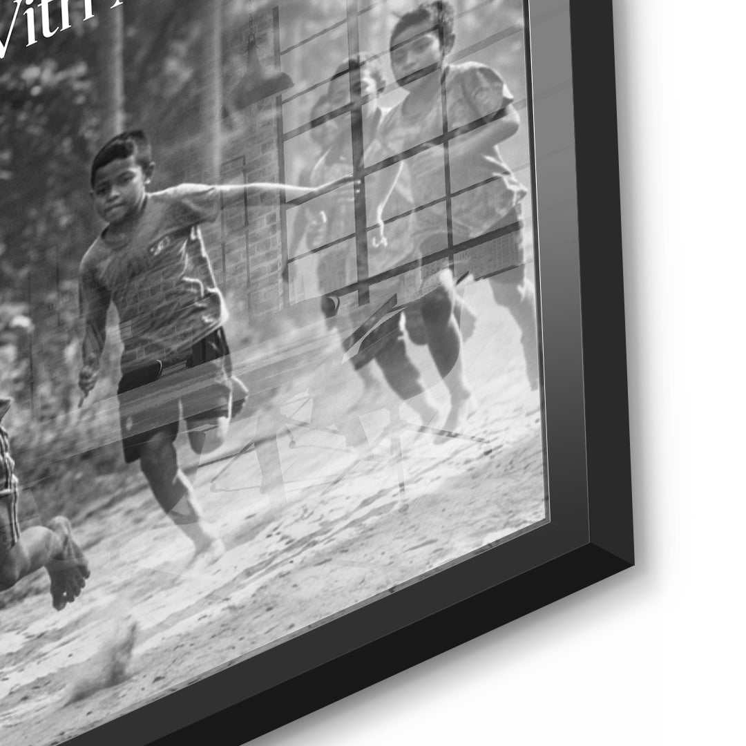 Dream Track and Field Acrylglas Schwarzweiß Detail Schwarz