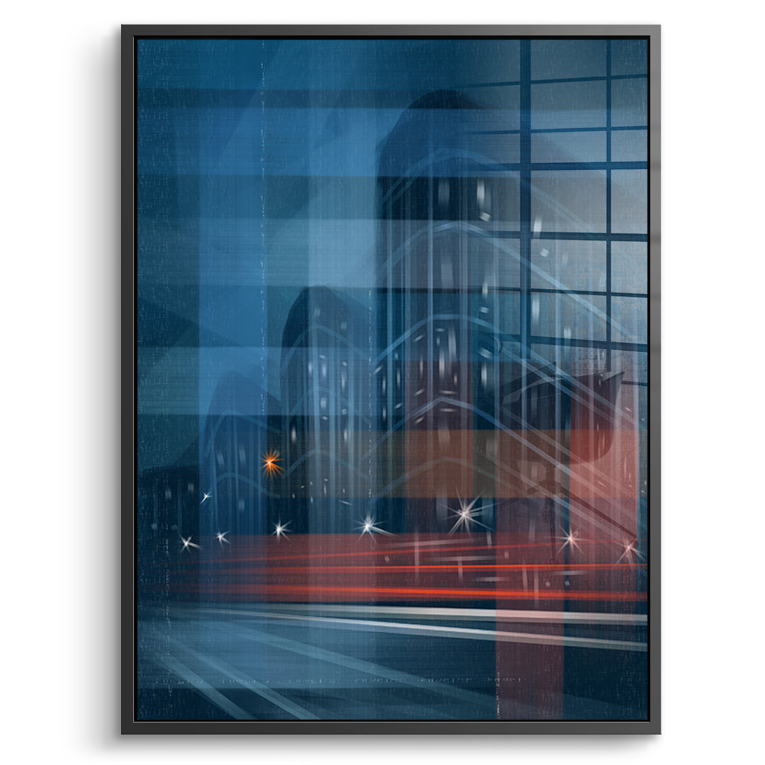 Acrylglasbild mit schwarzem Rahmen