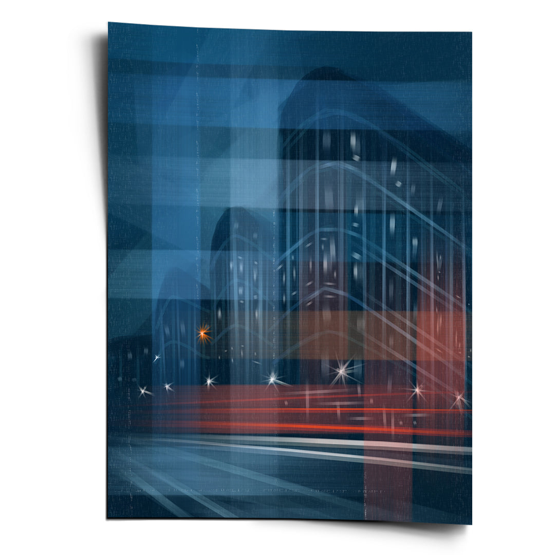 Abstraction of the Blind Morning City Poster