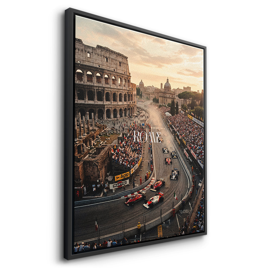 DOTCOMCANVAS Rome F1 Leinwandbild Seitenansicht schwarz