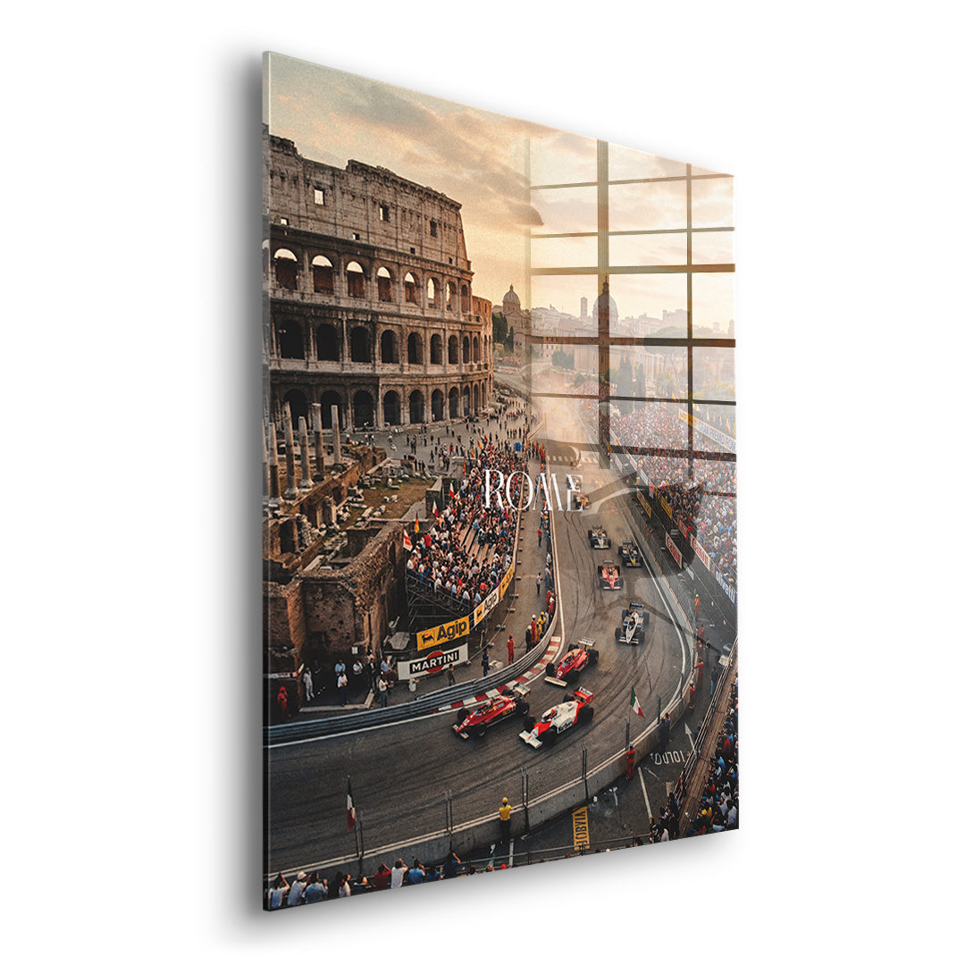 DOTCOMCANVAS Rome F1 Acrylglasbild Seitenansicht ohne Rahmen