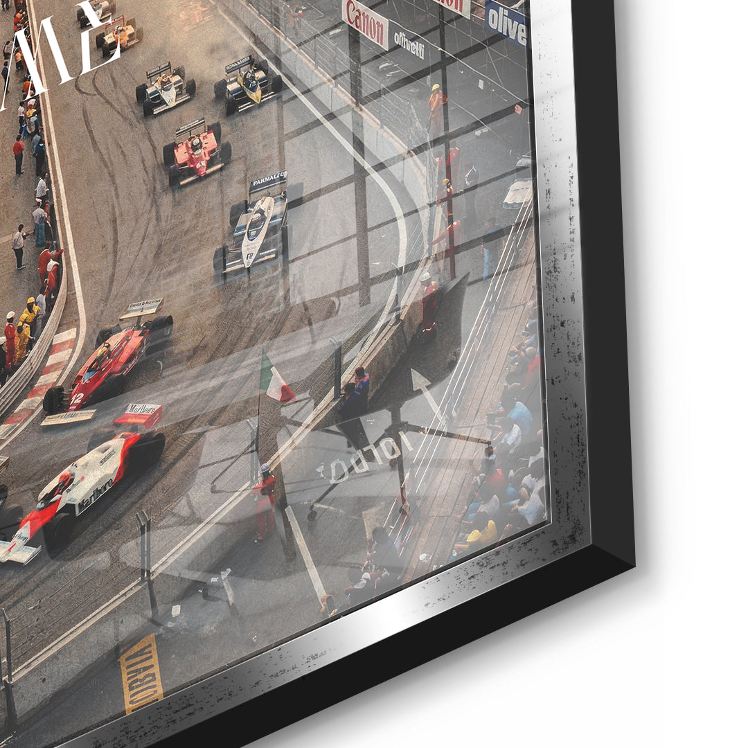 DOTCOMCANVAS Rome F1 Acrylglasbild Detail silber