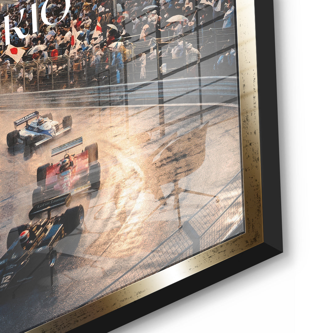 DOTCOMCANVAS Tokyo F1 Acrylglasbild Detail gold