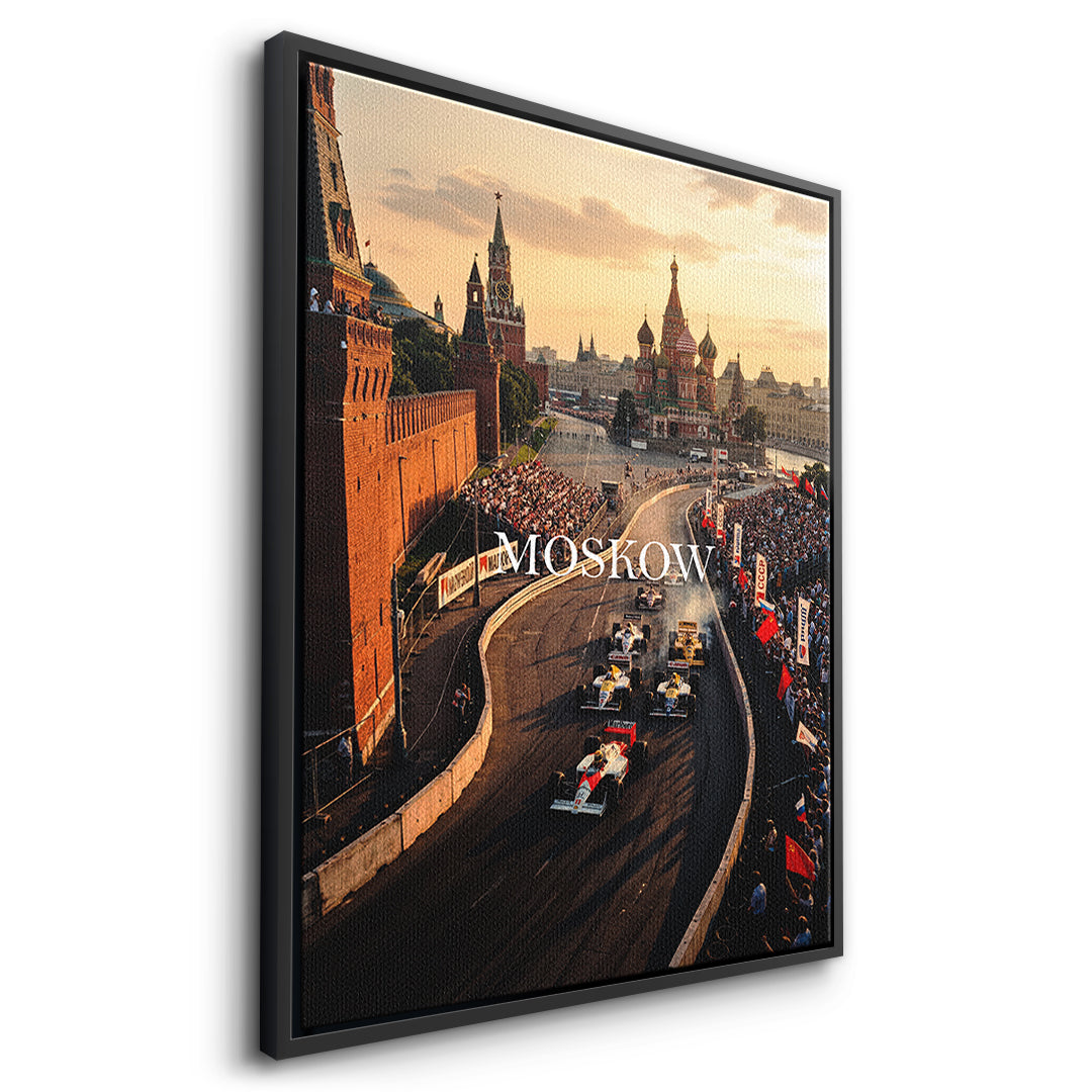 DOTCOMCANVAS Moscow F1 Leinwandbild Seitenansicht schwarz