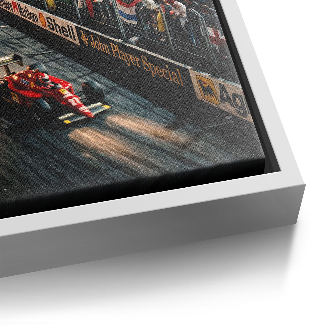 DOTCOMCANVAS London F1 Leinwandbild Detail weiss
