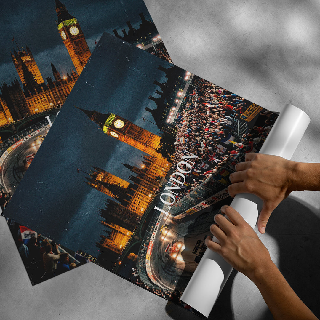 DOTCOMCANVAS London F1 Poster Roll-Up Banner