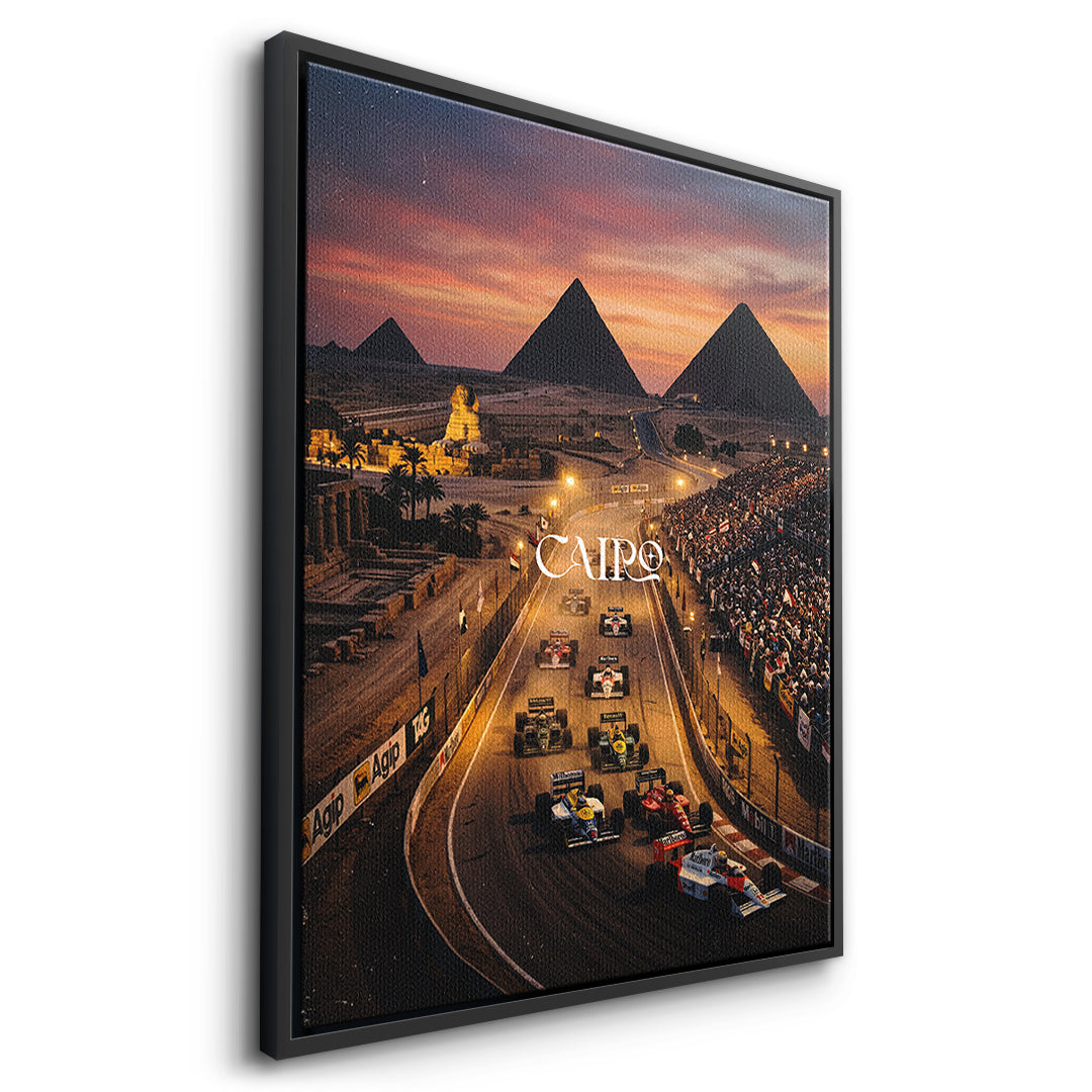 DOTCOMCANVAS Cairo F1 Leinwandbild Seitenansicht schwarz