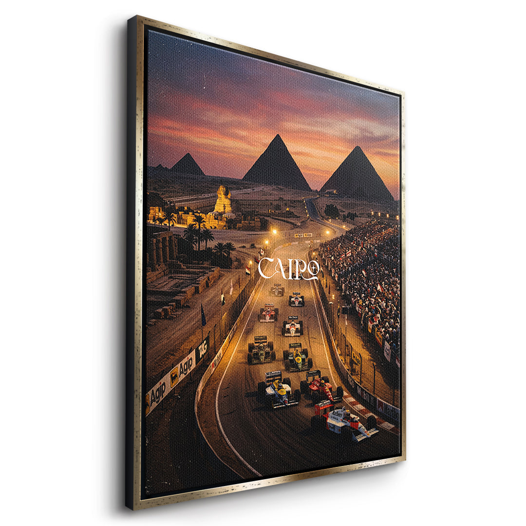 DOTCOMCANVAS Cairo F1 Leinwandbild Seitenansicht gold