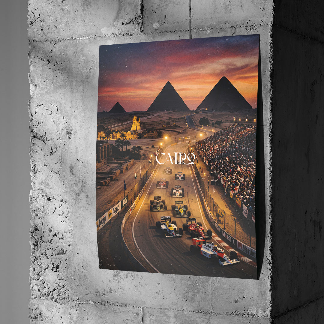 DOTCOMCANVAS Cairo F1 Poster auf Betonwand