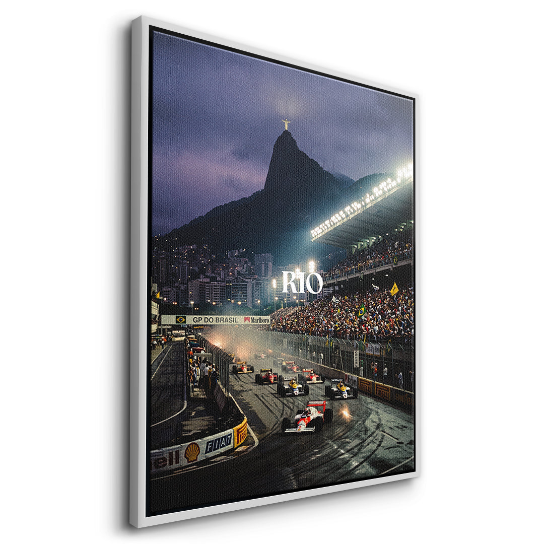 DOTCOMCANVAS Rio F1 Leinwandbild Seitenansicht weiss