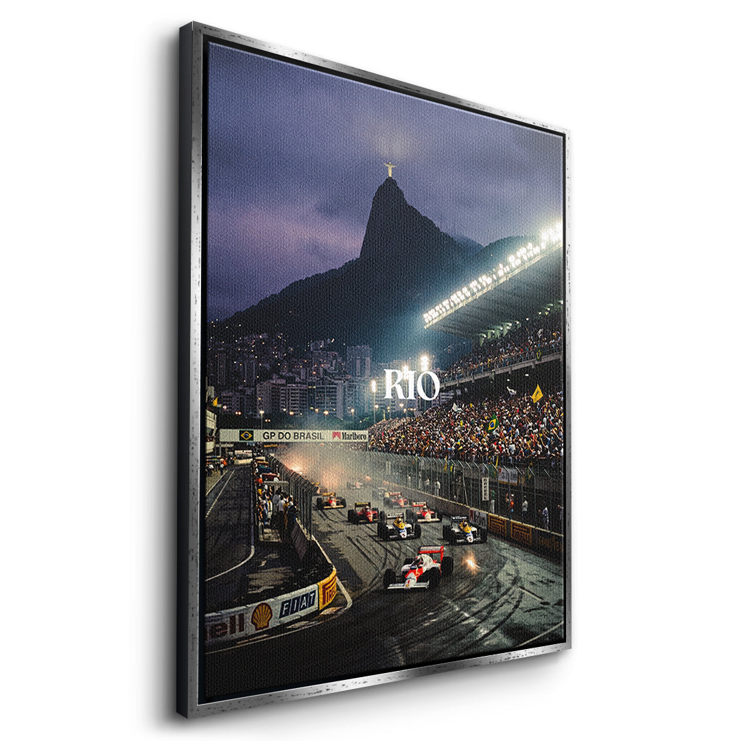 DOTCOMCANVAS Rio F1 Leinwandbild Seitenansicht silber