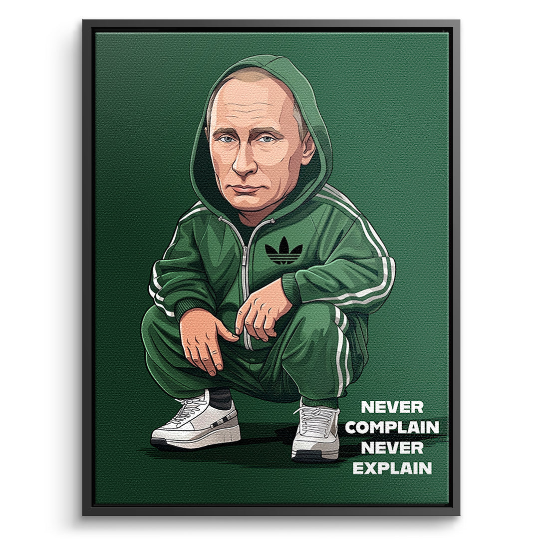 Putin Swag Leinwandbild Rahmen Schwarz