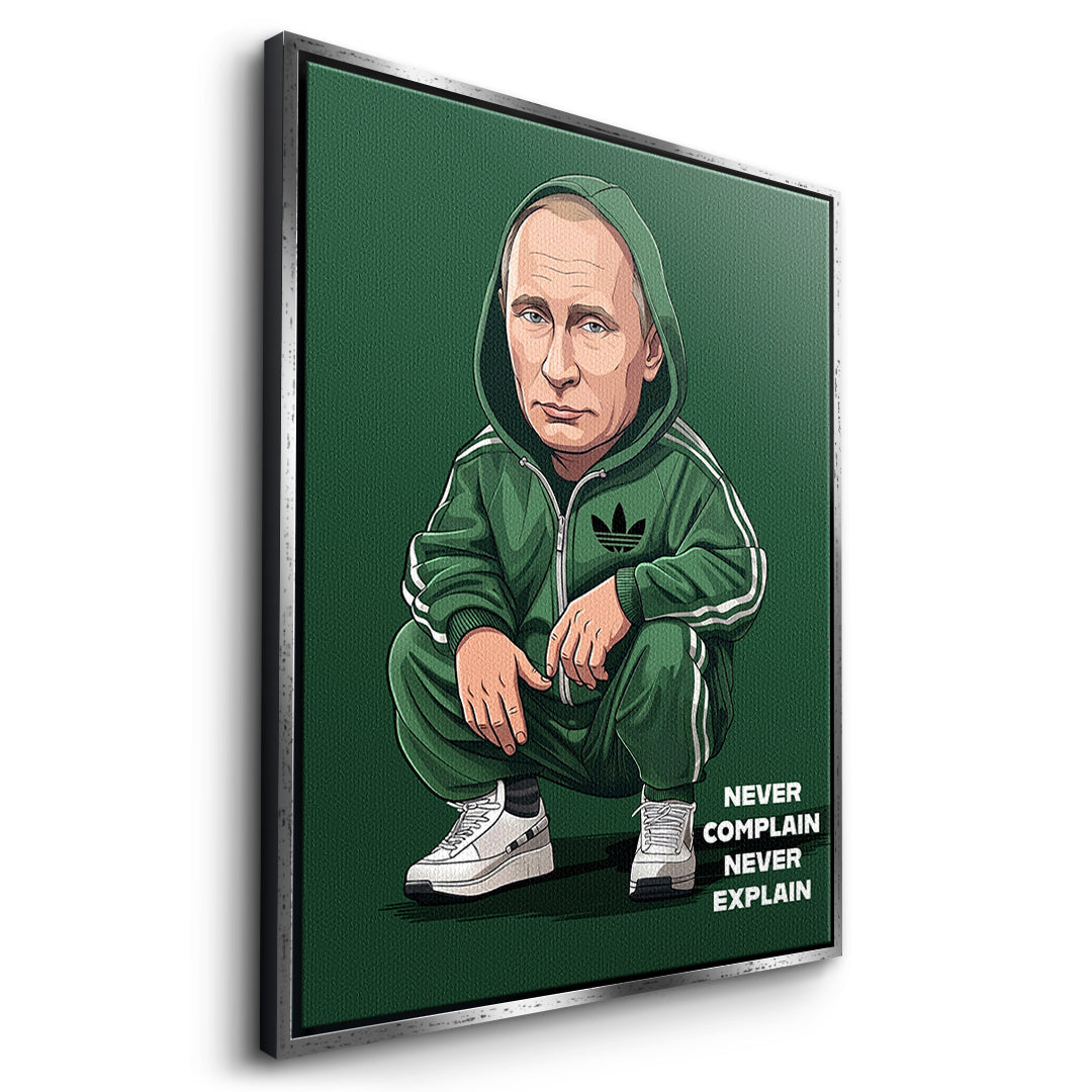 Putin Swag Leinwandbild Seite Silber