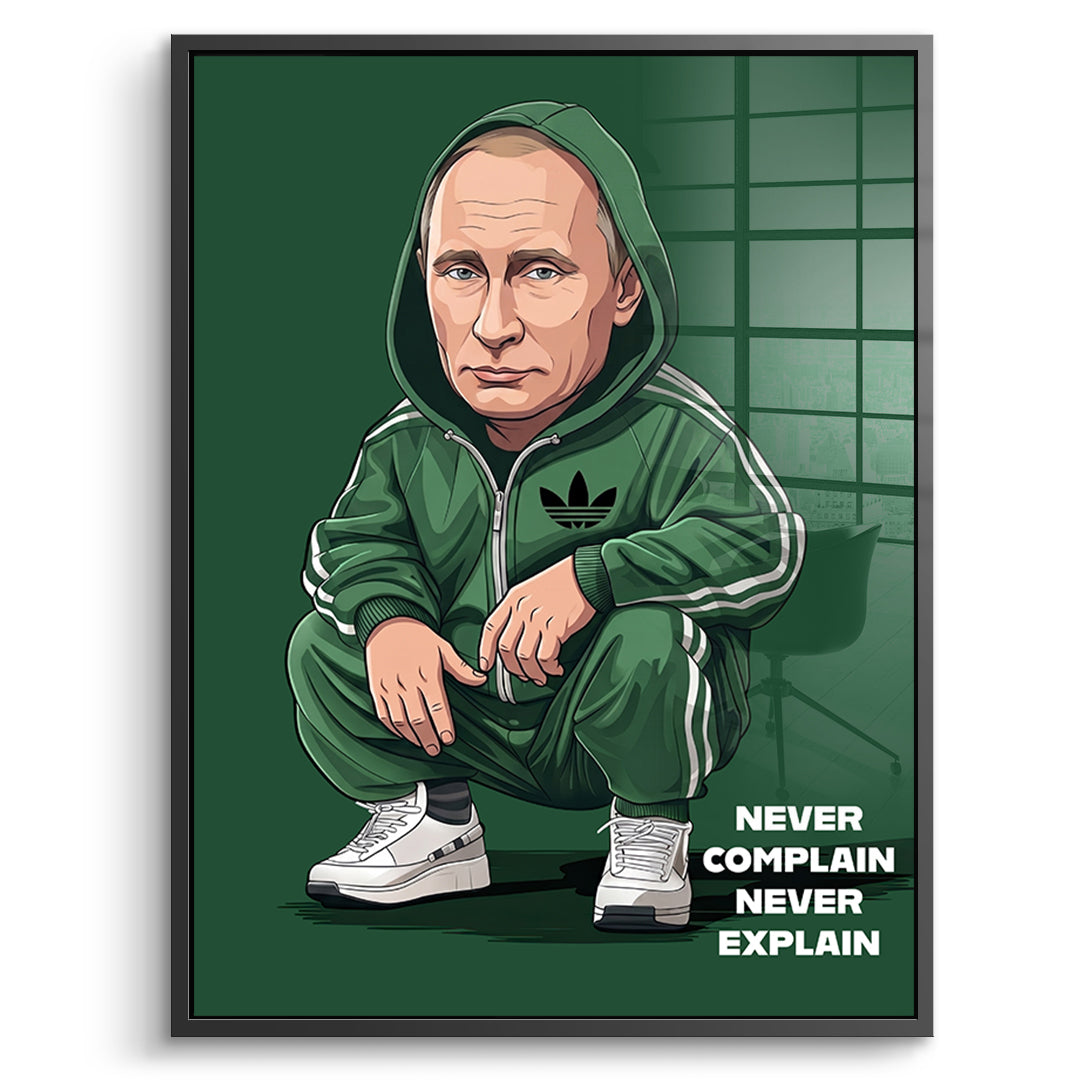 Putin Swag Acrylglasbild Rahmen Schwarz