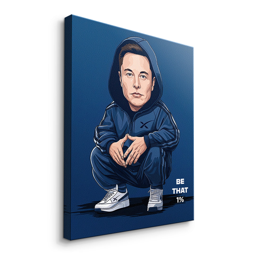 DOTCOMCANVAS Elon Musk Swag Leinwandbild Seitenansicht ohne Rahmen
