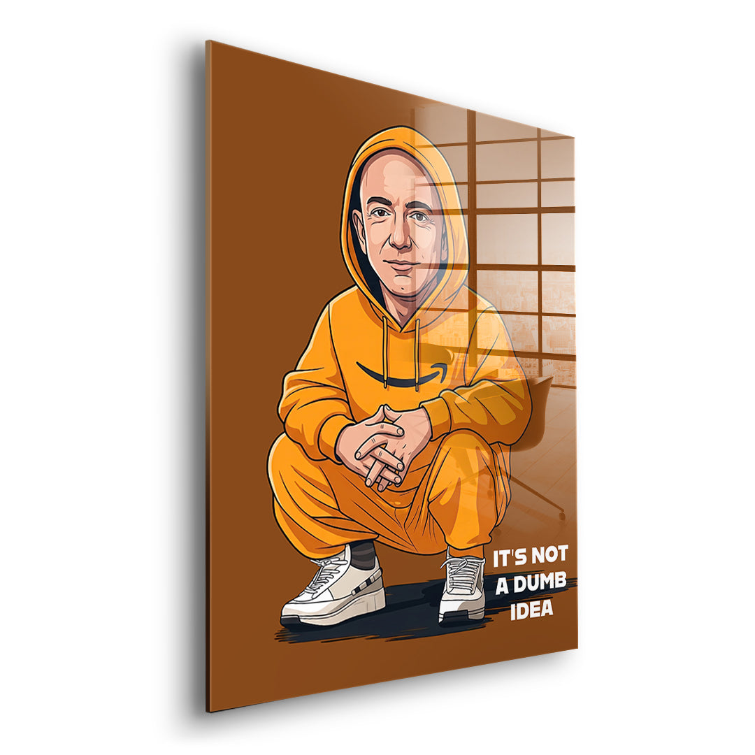 DOTCOMCANVAS Jeff Bezos Swag Acrylglasbild Seitenansicht ohne Rahmen